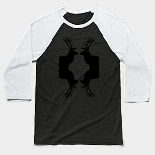 Stag Silhouette art Baseball T-Shirt